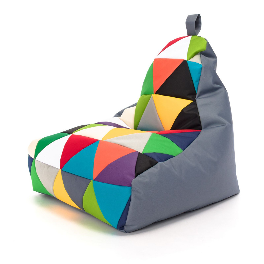 Pouf poltrona sacco seduta keiko s patchwork poliestere