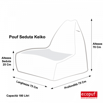 POUF POLTRONA SACCO  SEDUTA KEIKO S PATCHWORK