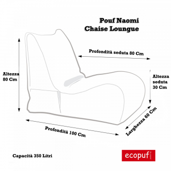 COVER POUF CHAISE LONGUE NAOMI POLIESTERE